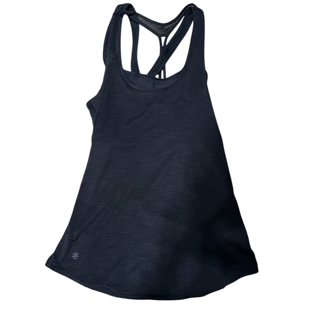 Athleta black tank with built in bra